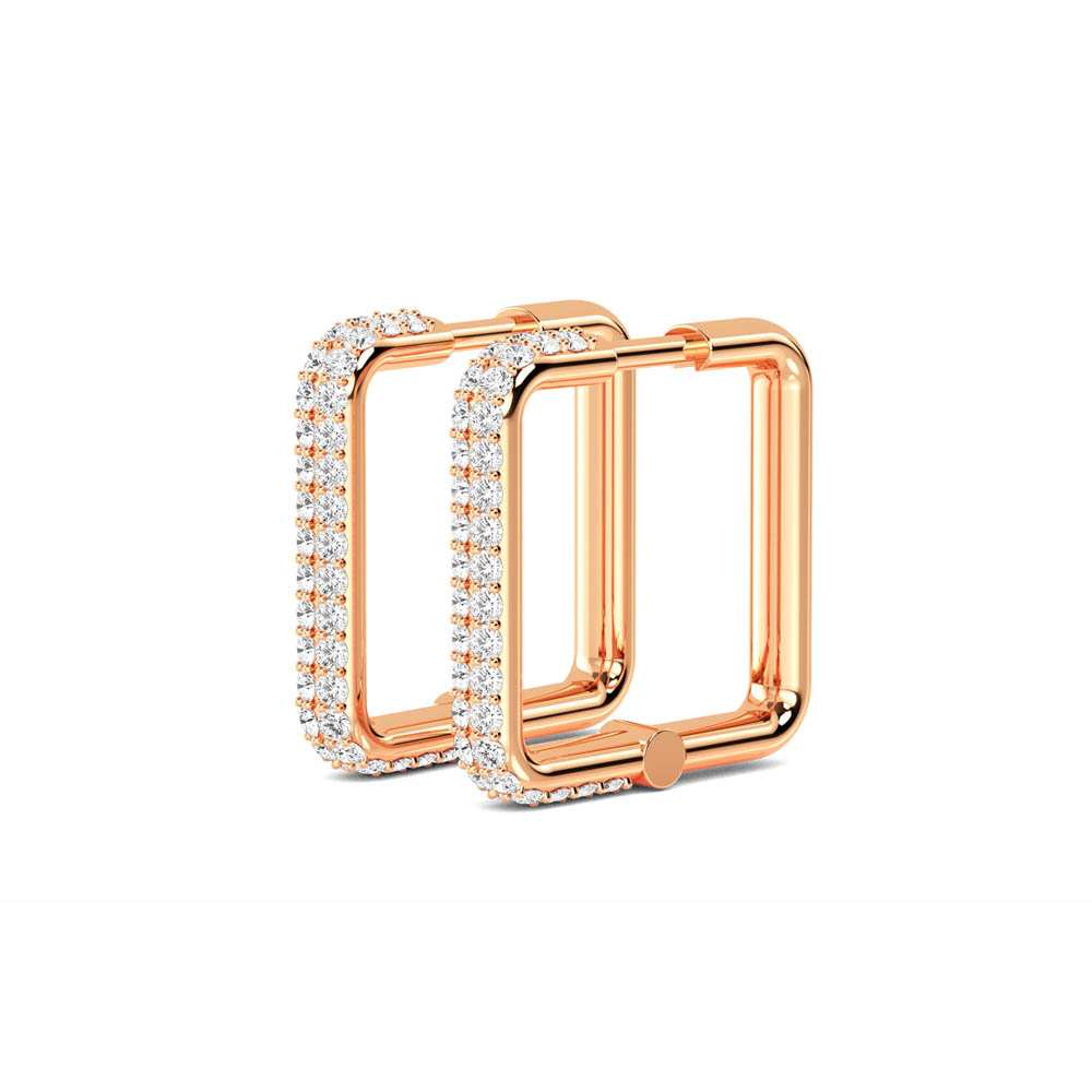 Glitter Cluster Square Hoops otrodiamonds