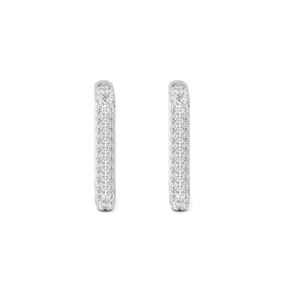 Glitter Cluster Square Hoops otrodiamonds