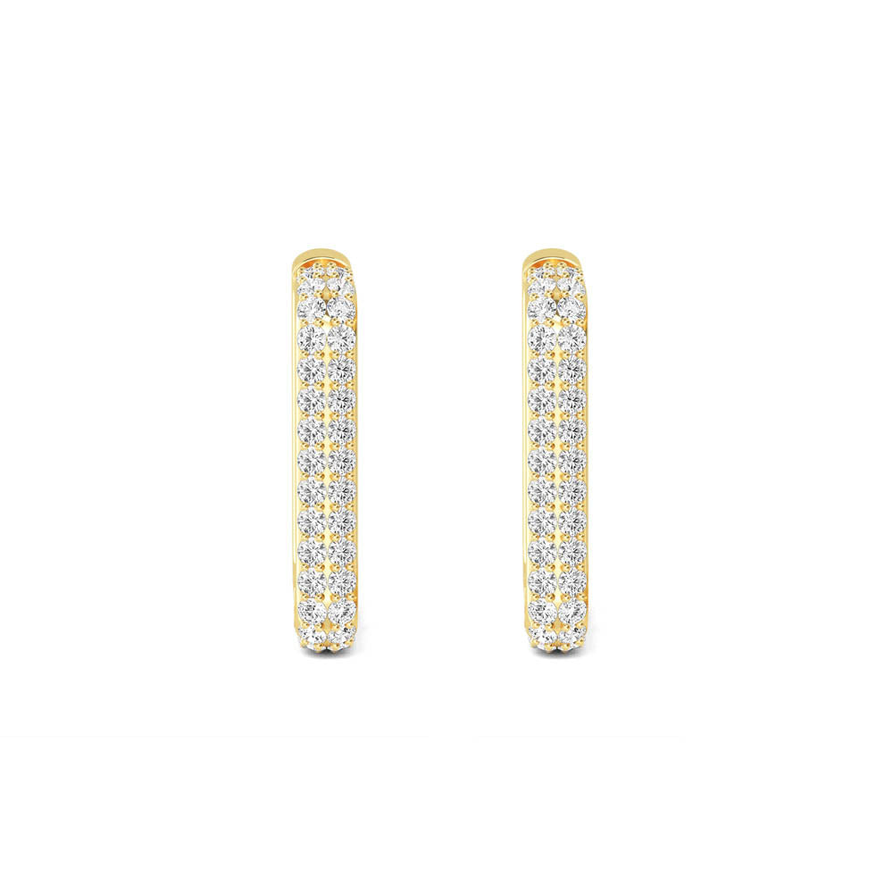 Glitter Cluster Square Hoops otrodiamonds