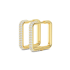 Glitter Cluster Square Hoops otrodiamonds