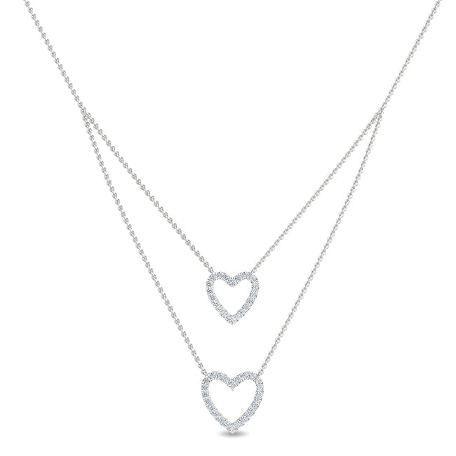 Two Hearts Layered Necklace