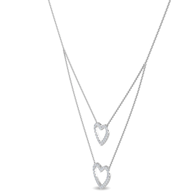 Two Hearts Layered Necklace