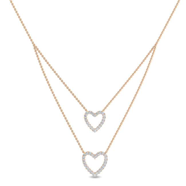 Two Hearts Layered Necklace