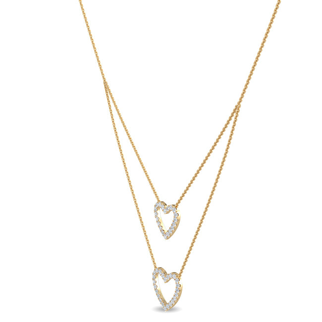 Two Hearts Layered Necklace