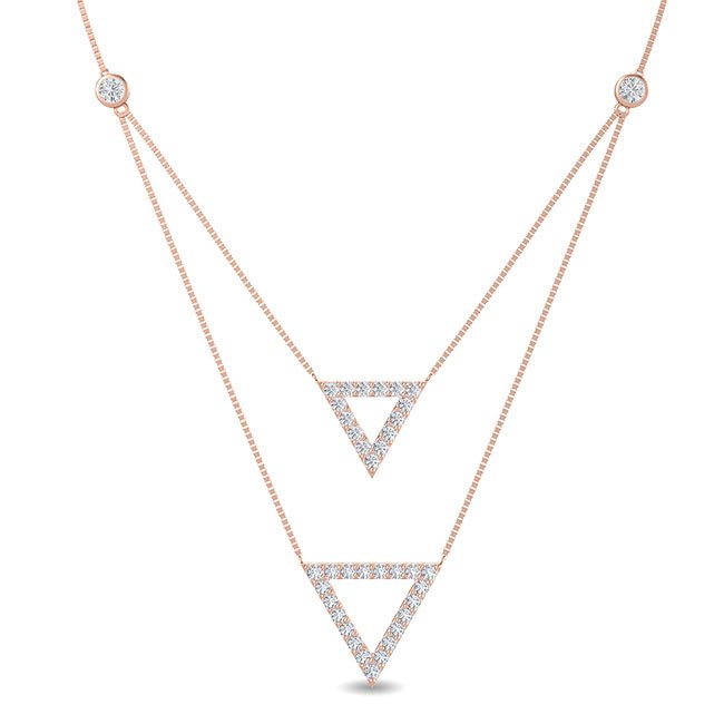 Two Tris Layered Necklace