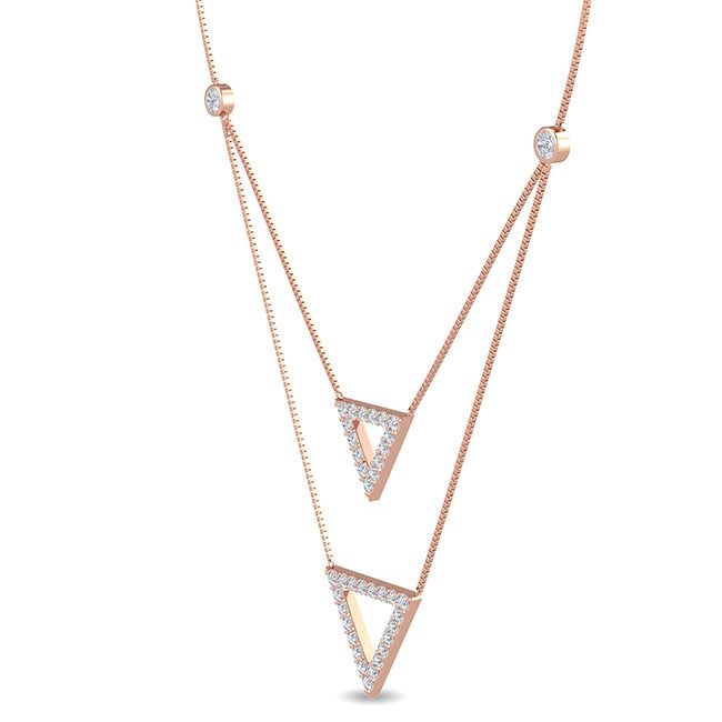 Two Tris Layered Necklace