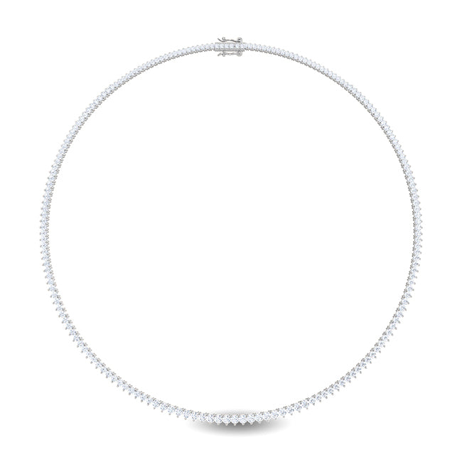 Diamond Cascade Necklace - White Gold