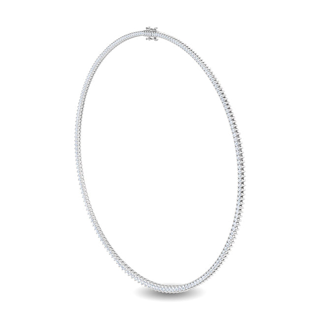 Diamond Cascade Necklace - White Gold