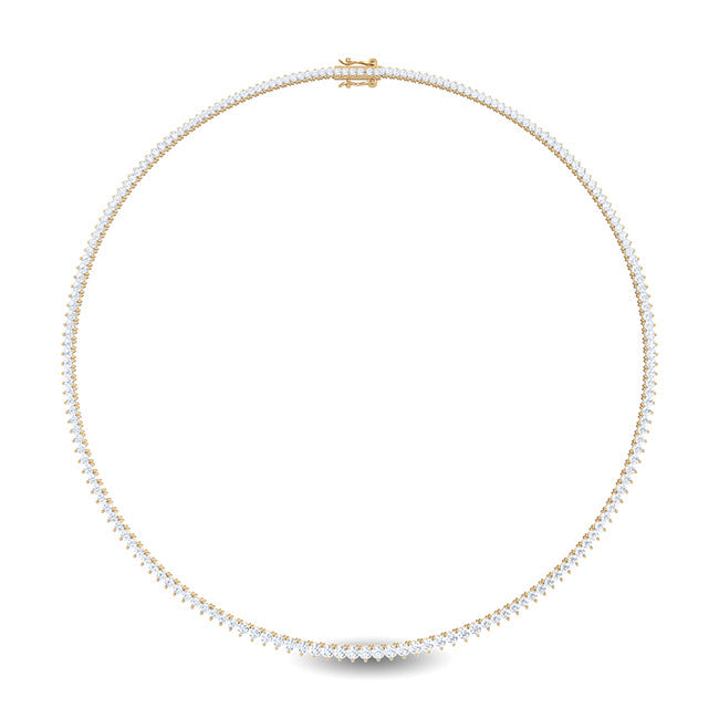 Diamond Cascade Necklace - Yellow Gold otrodiamonds