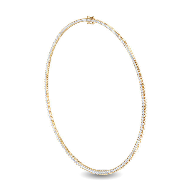 Diamond Cascade Necklace - Yellow Gold otrodiamonds