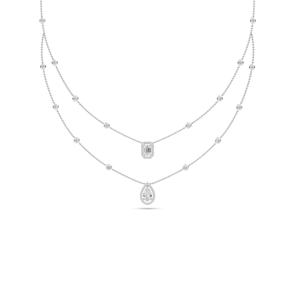 Classic Halo Layered Necklace