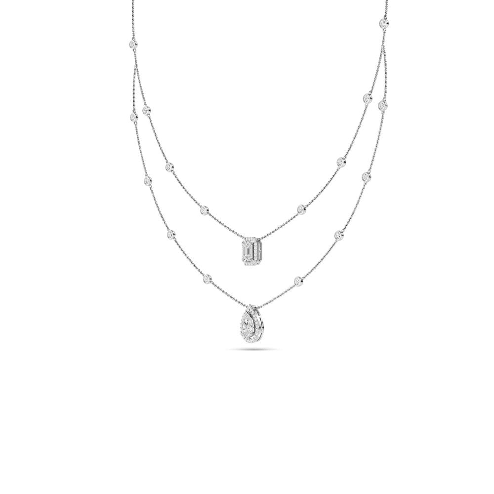 Classic Halo Layered Necklace