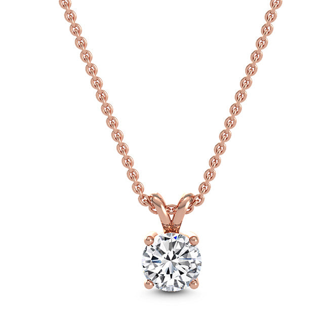 Classic Solitaire Pendant - Round otrodiamonds