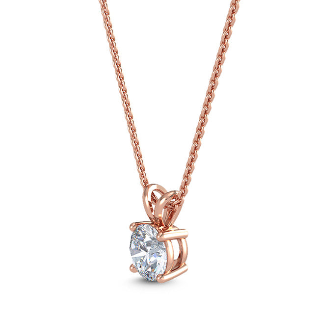 Classic Solitaire Pendant - Round otrodiamonds