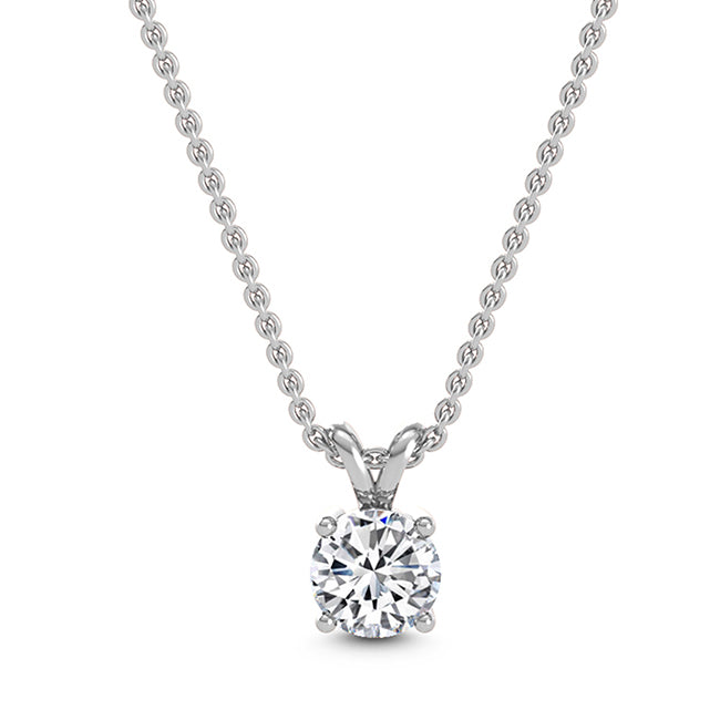 Classic Solitaire Pendant - Round