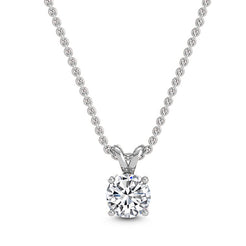 Classic Solitaire Pendant - Round otrodiamonds