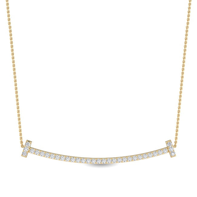 T Smile Cluster - 0.60 Yellow Gold otrodiamonds