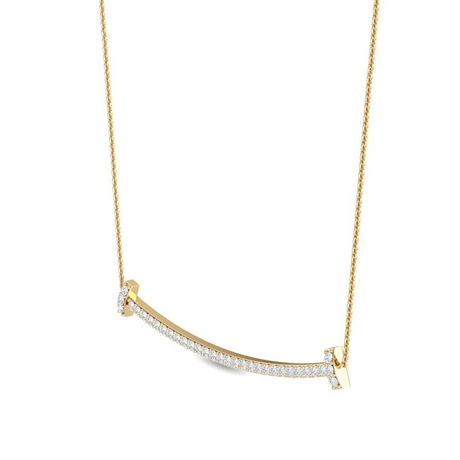 T Smile Cluster - 0.60 Yellow Gold otrodiamonds