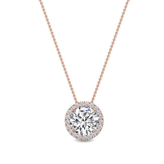 Round Halo Rose Gold otrodiamonds