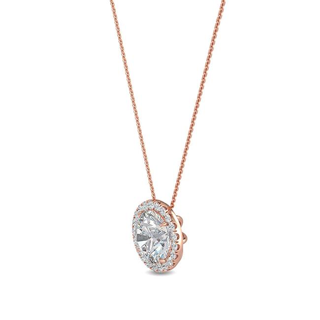 Round Halo Rose Gold otrodiamonds