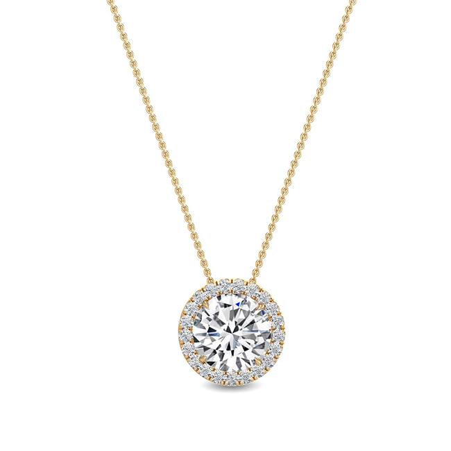 Round Halo Yellow Gold otrodiamonds