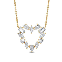 Mixed Shapes Heart Pendant otrodiamonds