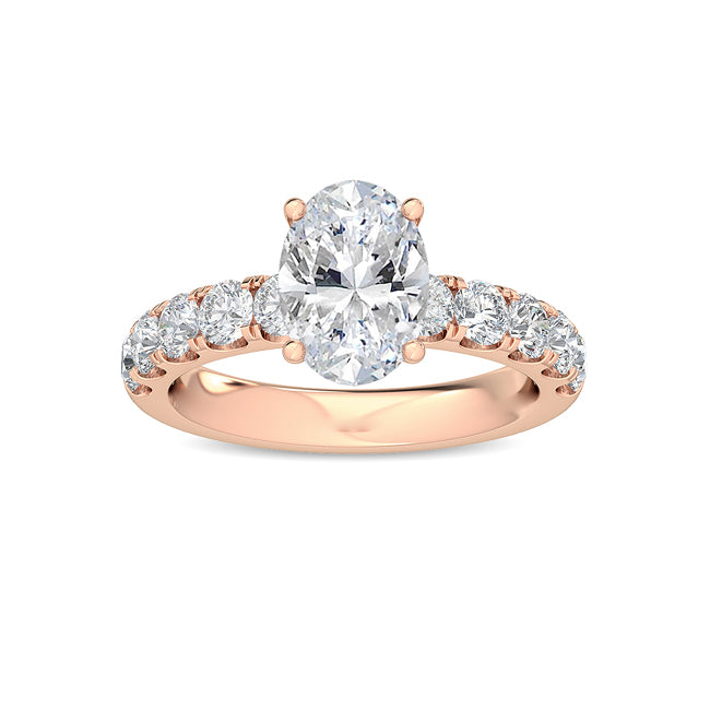 Oval Cut Engagement Ring Rose Gold otrodiamonds