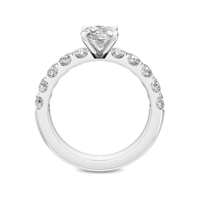 Oval Cut Engagement Ring White Gold