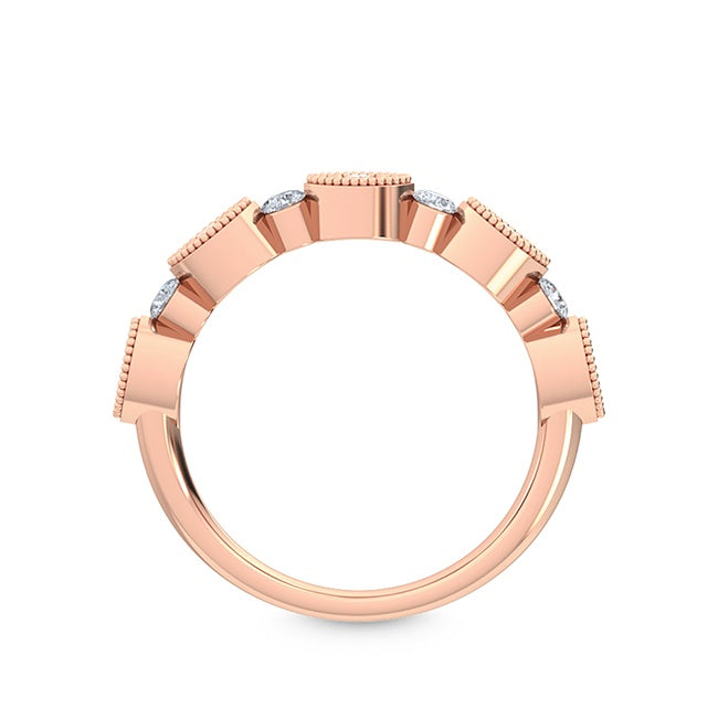Evil Eye Ring Rose Gold otrodiamonds