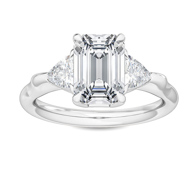 Trilliant Emerald Engagement Ring otrodiamonds