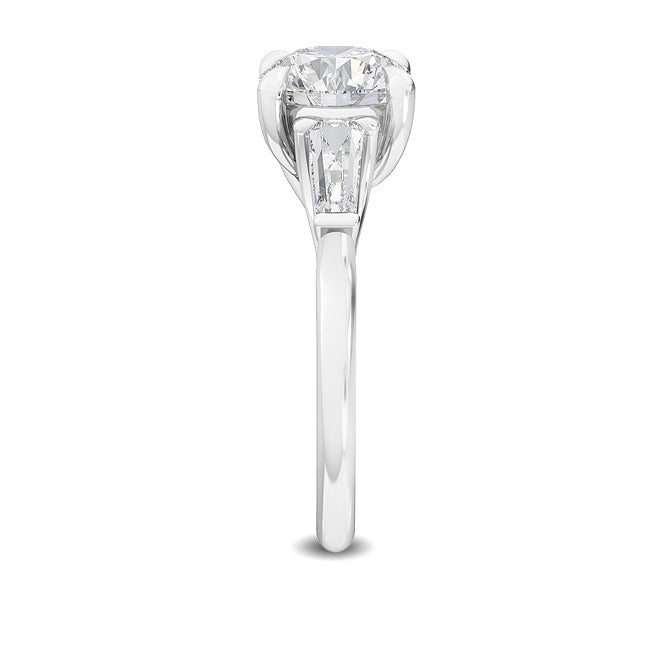 3 stone Round engagement ring otrodiamonds