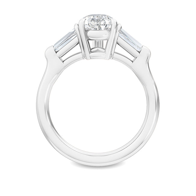 3 stone Pear Engagement Ring otrodiamonds