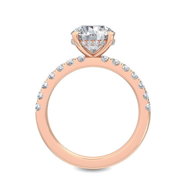 Classic Solitaire Pave Band otrodiamonds