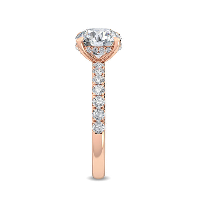 Classic Solitaire Pave Band otrodiamonds