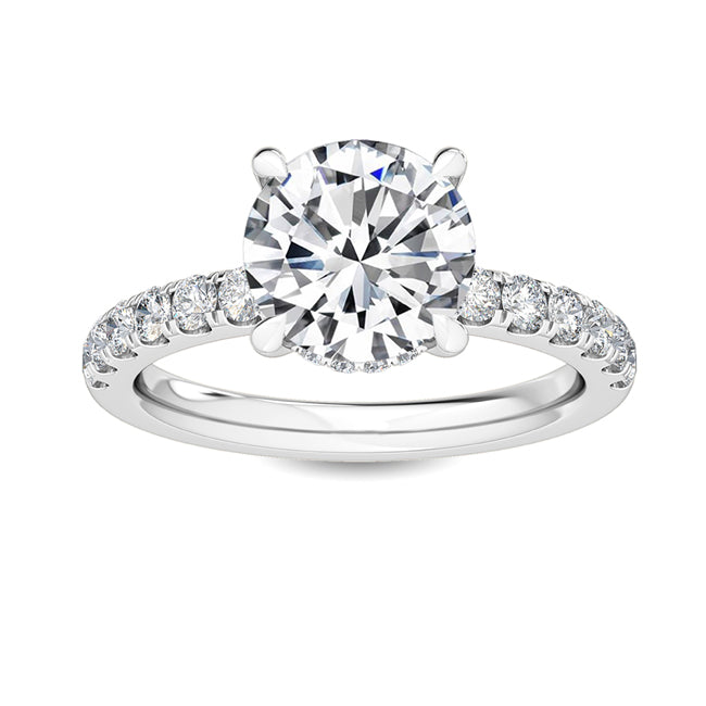 Classic Solitaire Pave Band otrodiamonds