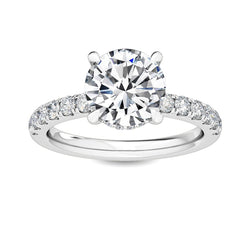Classic Solitaire Pave Band otrodiamonds