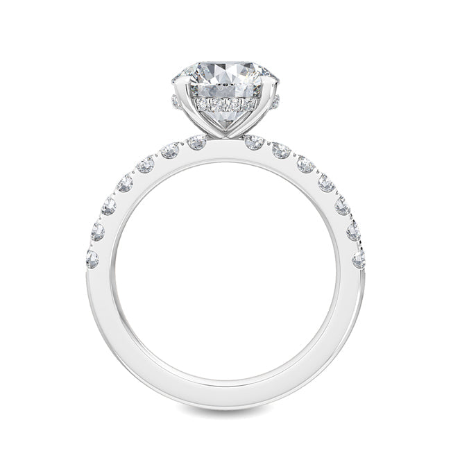 Classic Solitaire Pave Band otrodiamonds