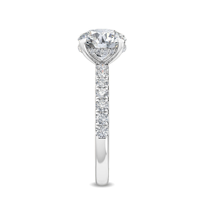 Classic Solitaire Pave Band otrodiamonds