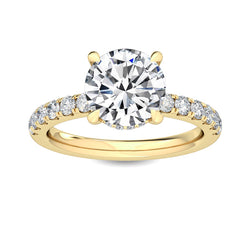 Classic Solitaire Pave Band otrodiamonds