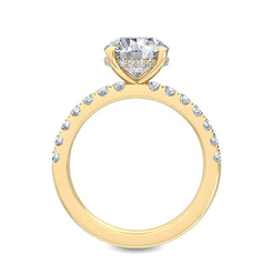 Classic Solitaire Pave Band otrodiamonds