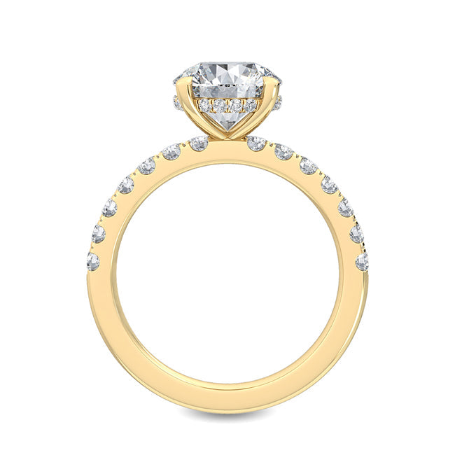 Classic Solitaire Pave Band otrodiamonds