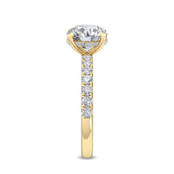 Classic Solitaire Pave Band otrodiamonds