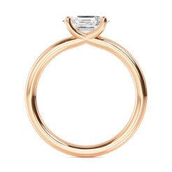 Solitaire Hexagon cut Ring otrodiamonds
