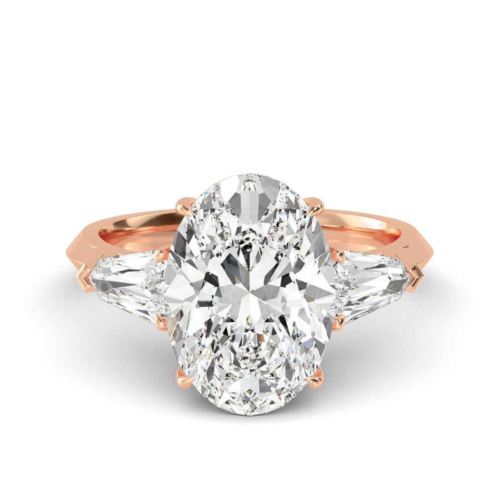 3 Stone Oval Engagement Ring