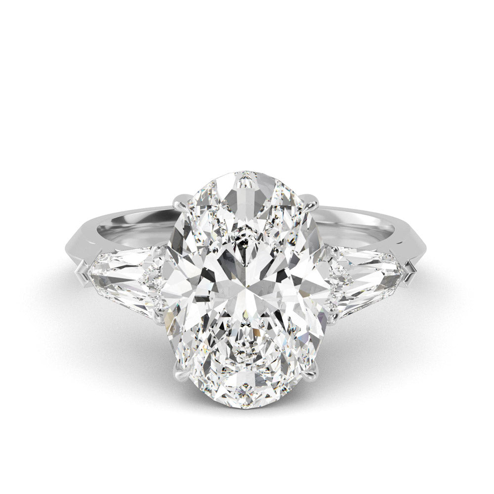 3 Stone Oval Engagement Ring