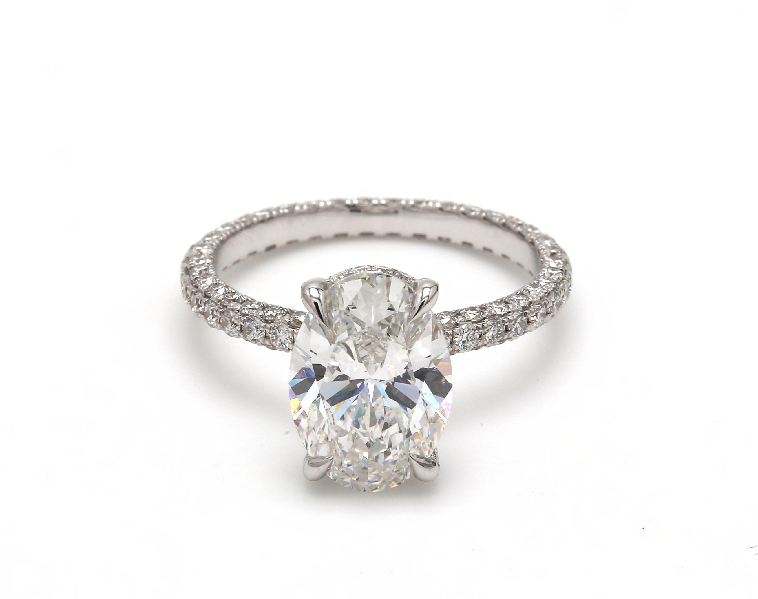 Oval Glow - 3 Carat Solitaire