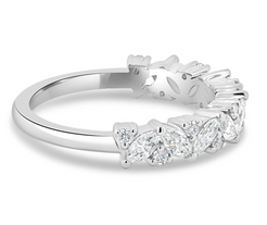 Round and Marquise Accent Wedding Ring otrodiamonds