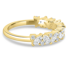 Round and Marquise Accent Wedding Ring otrodiamonds