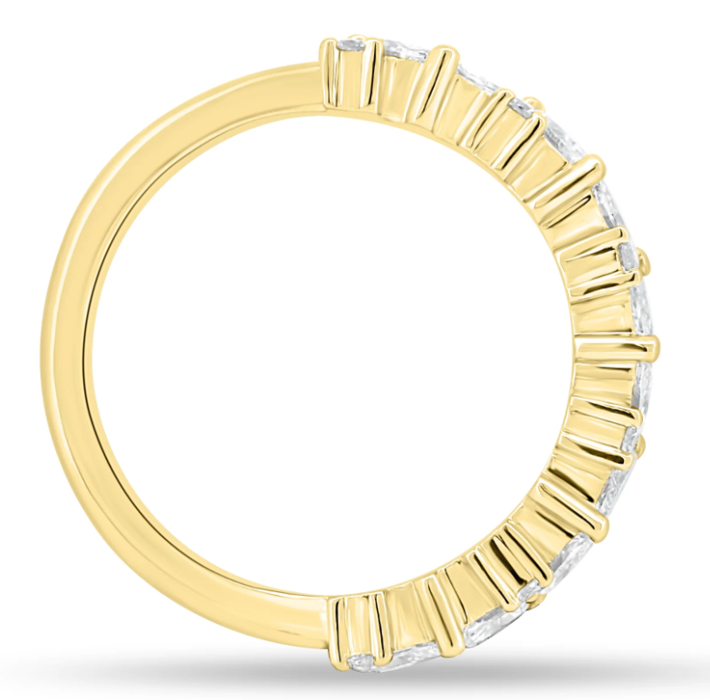 Round and Marquise Accent Wedding Ring otrodiamonds