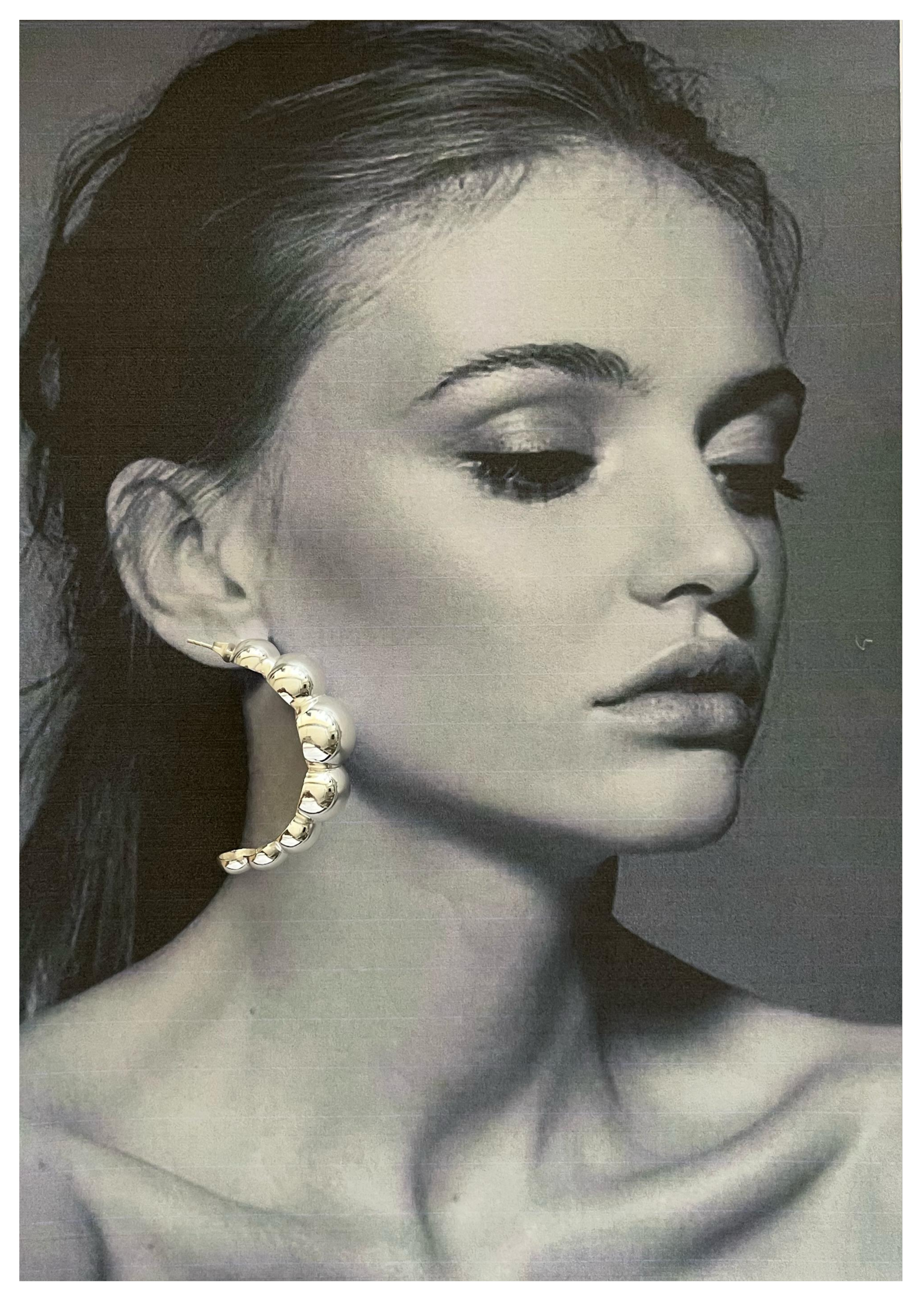 Cloud Earrings Silver tone